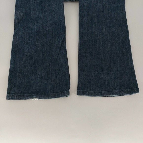 Fortune Denim Jeans 26 Dark Blue w/ Gold Embroidered Pockets Bootcut - Picture 7 of 7